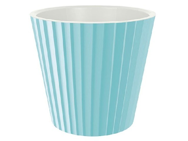 Горшок для цветов InGreen Sand  D230мм, 5,8л c дренажной вставкой небесный